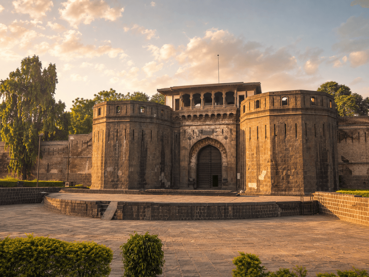 Historic Shaniwar Wada fort entrance in Pune